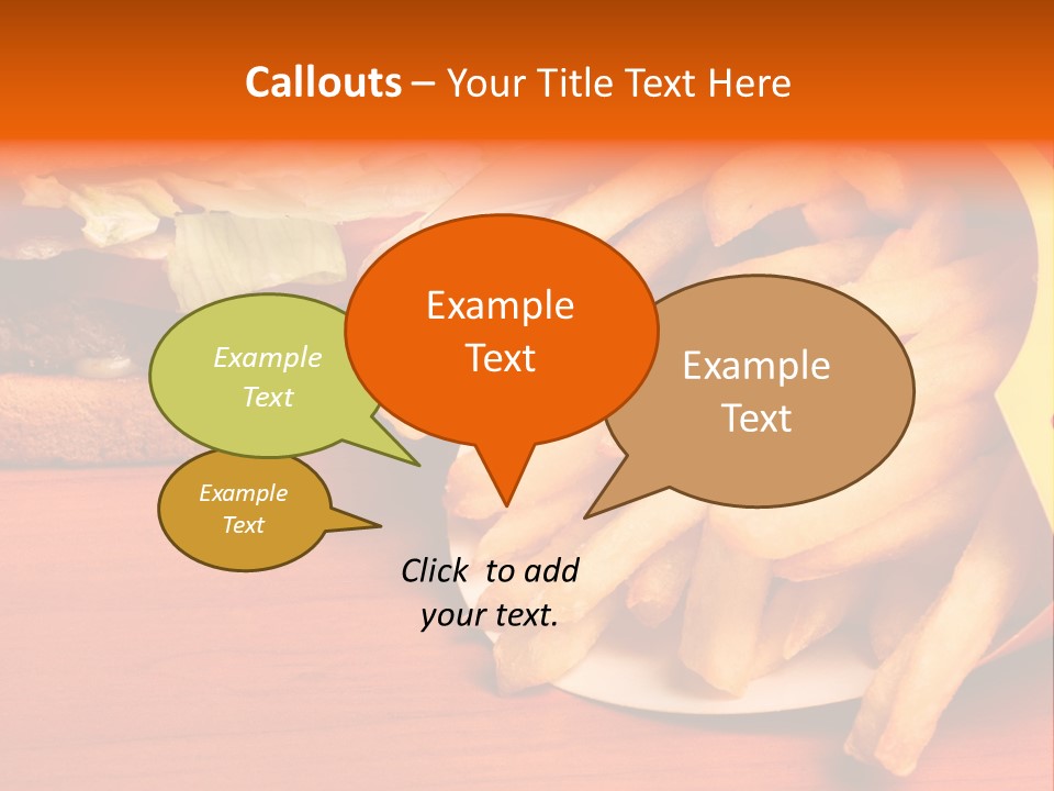 Hamburger Leaf Lettuce Prepared Potato PowerPoint Template
