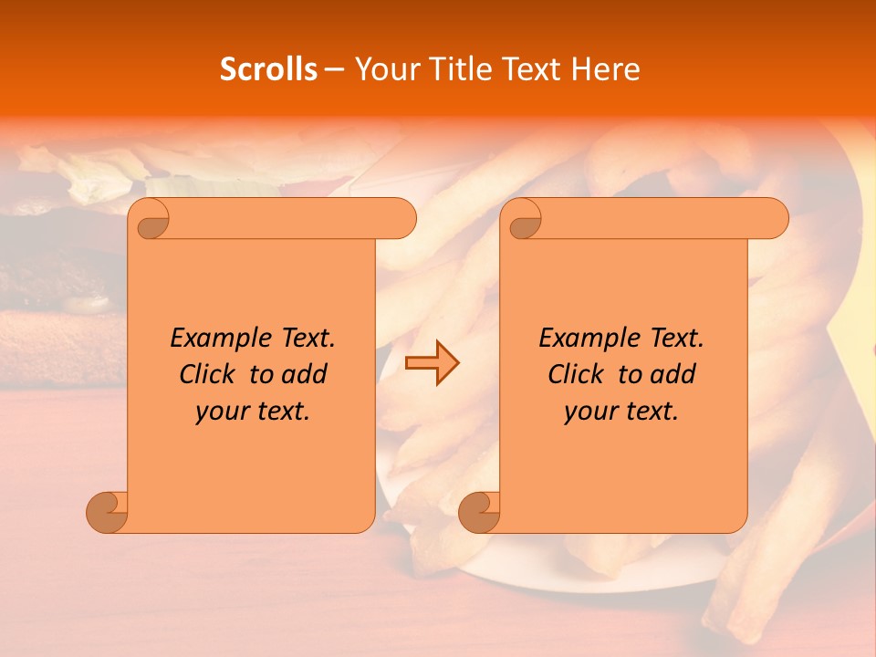 Hamburger Leaf Lettuce Prepared Potato PowerPoint Template