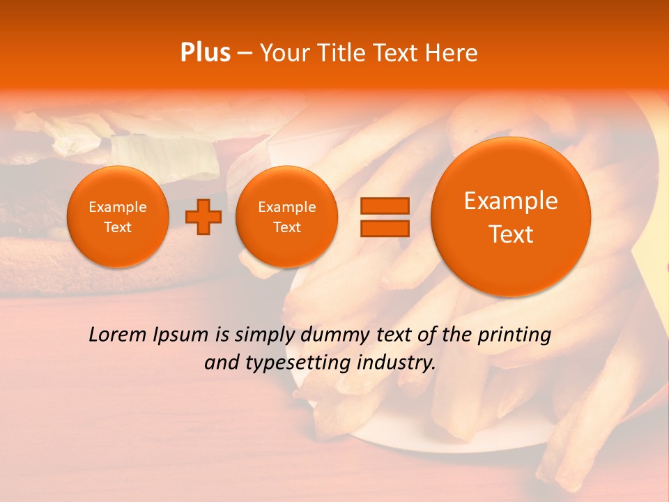 Hamburger Leaf Lettuce Prepared Potato PowerPoint Template