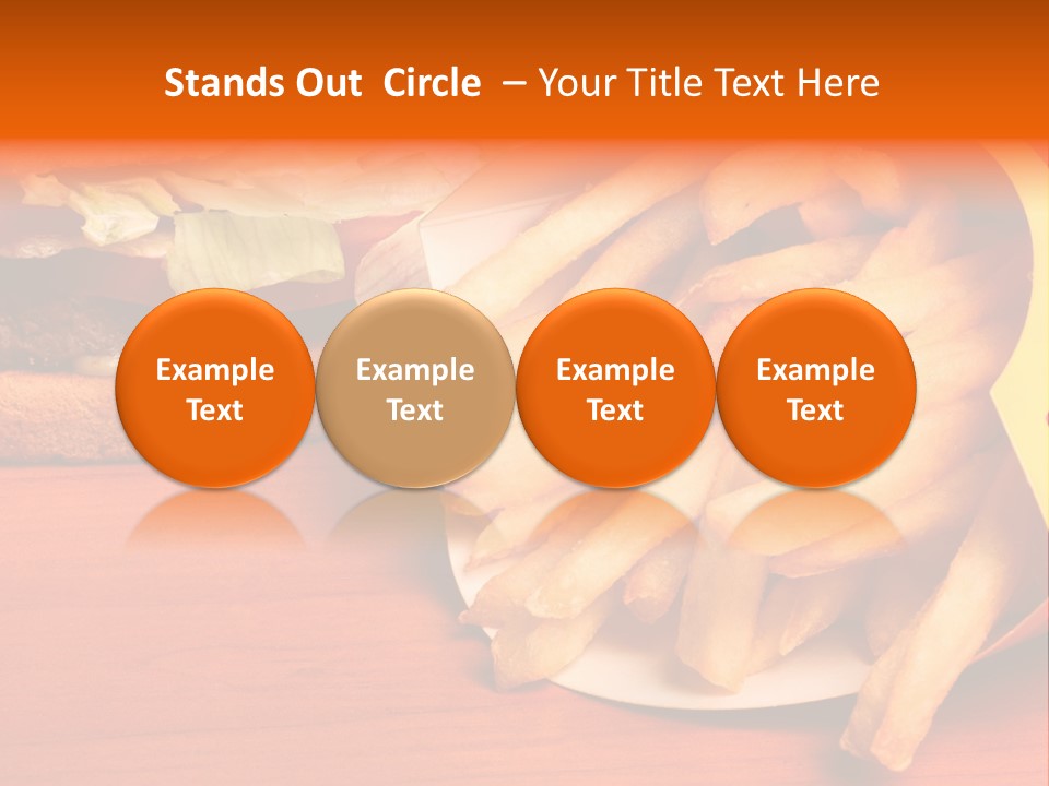 Hamburger Leaf Lettuce Prepared Potato PowerPoint Template