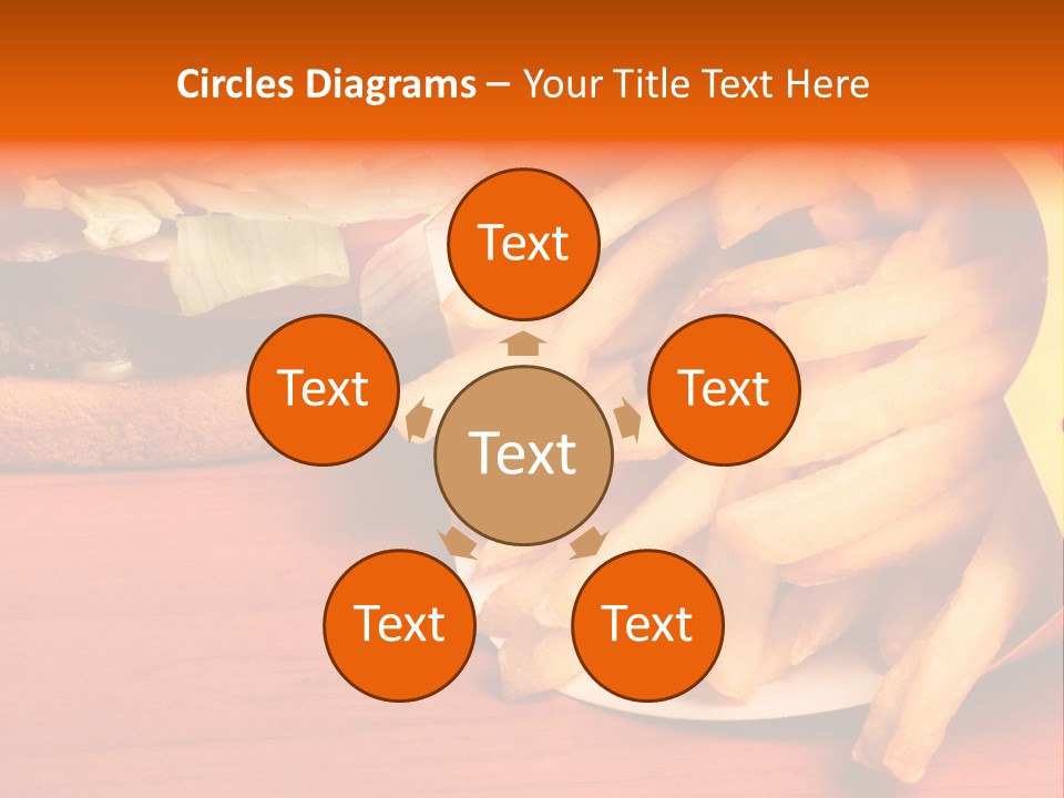 Hamburger Leaf Lettuce Prepared Potato PowerPoint Template