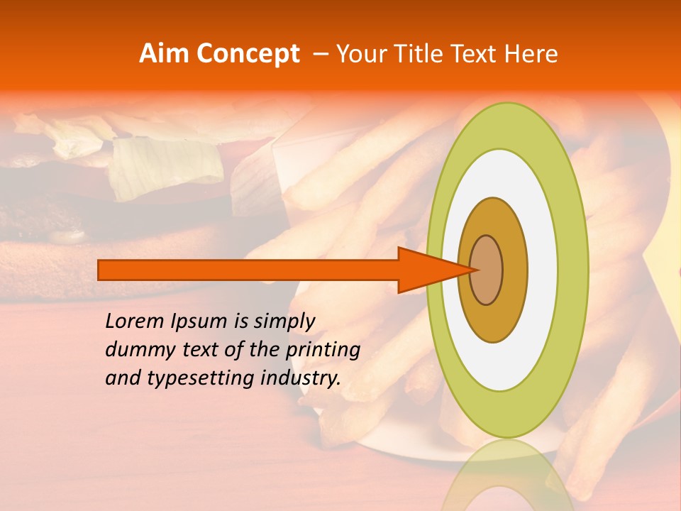 Hamburger Leaf Lettuce Prepared Potato PowerPoint Template