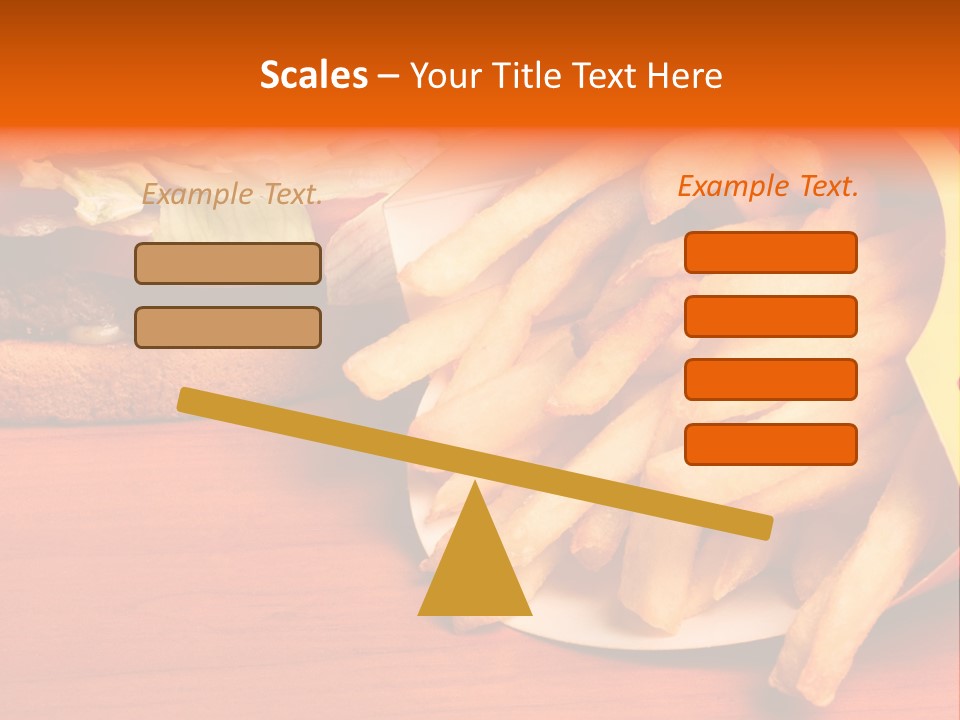 Hamburger Leaf Lettuce Prepared Potato PowerPoint Template