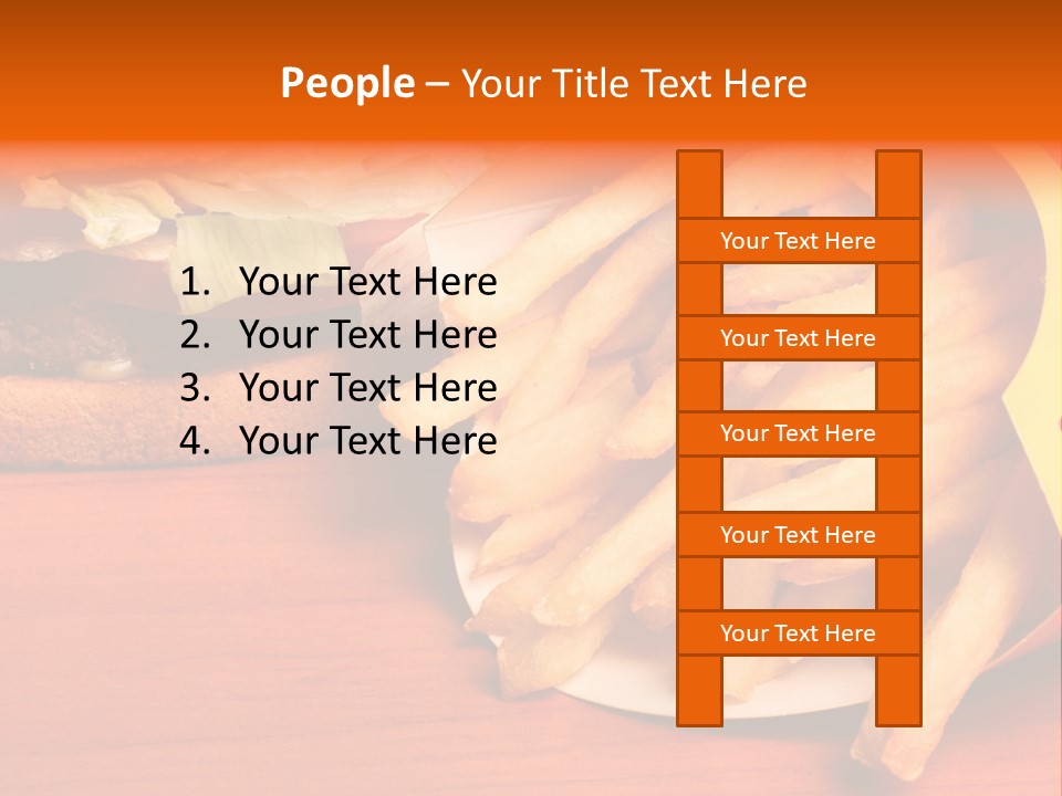 Hamburger Leaf Lettuce Prepared Potato PowerPoint Template