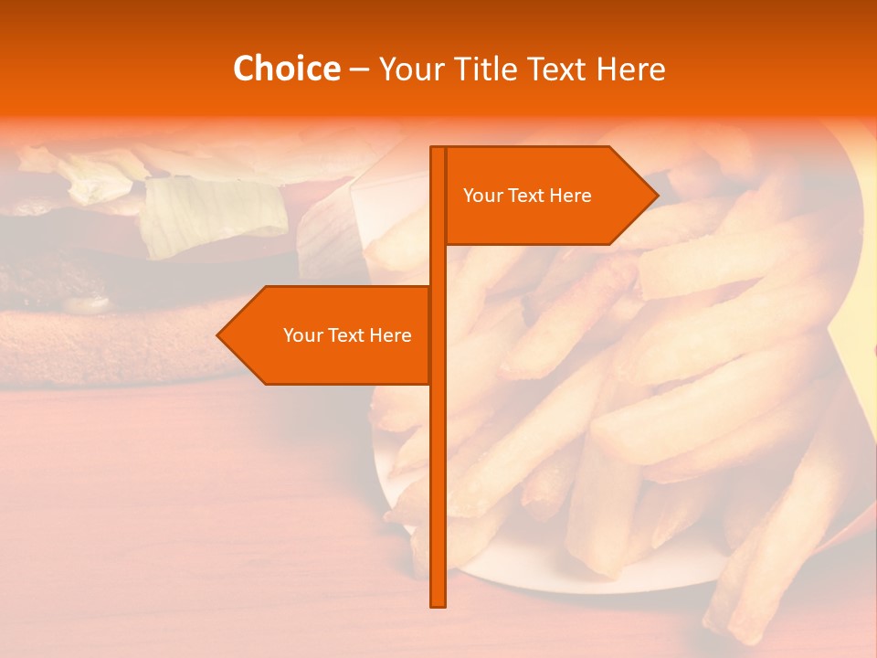 Hamburger Leaf Lettuce Prepared Potato PowerPoint Template