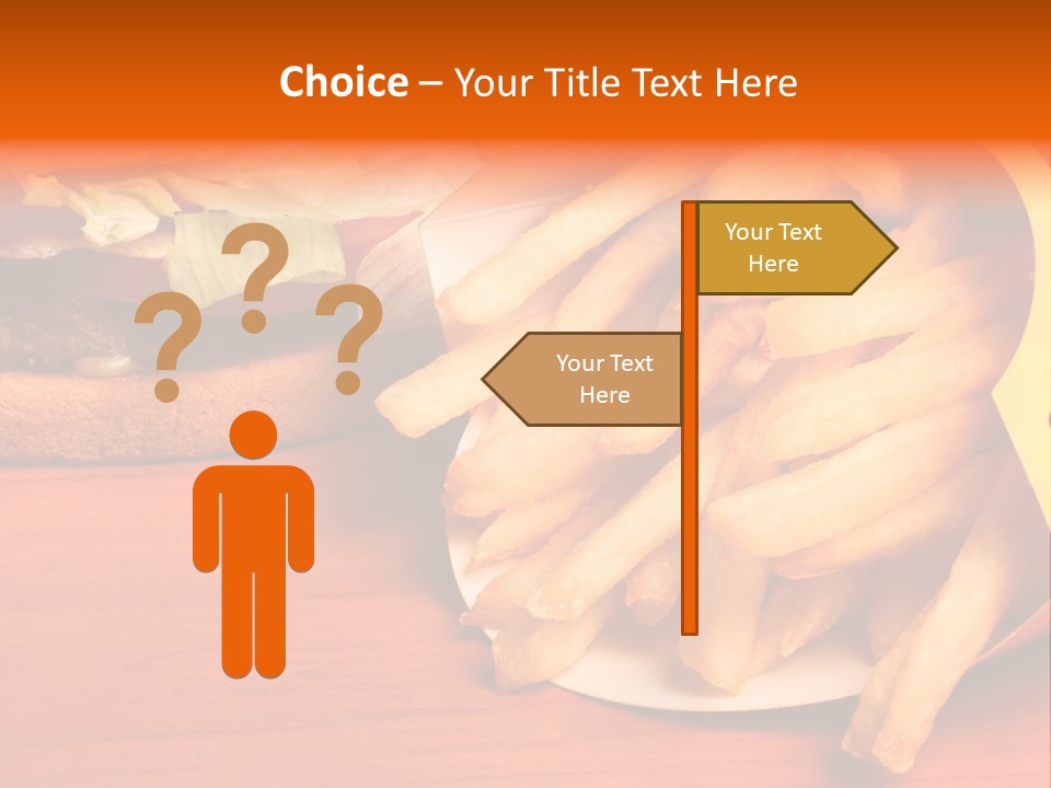 Hamburger Leaf Lettuce Prepared Potato PowerPoint Template