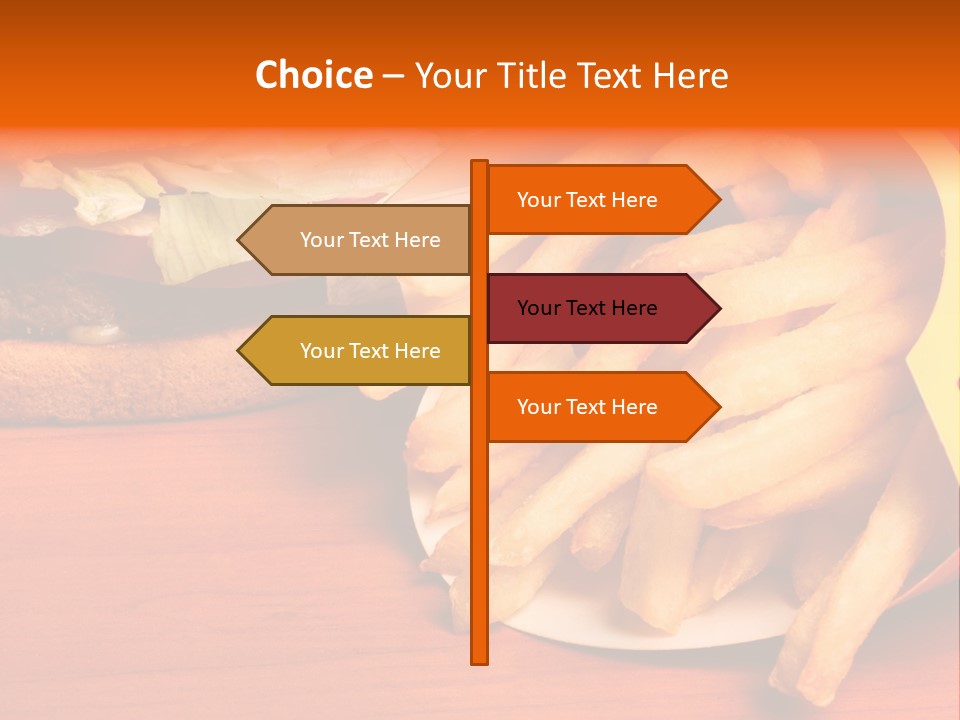Hamburger Leaf Lettuce Prepared Potato PowerPoint Template