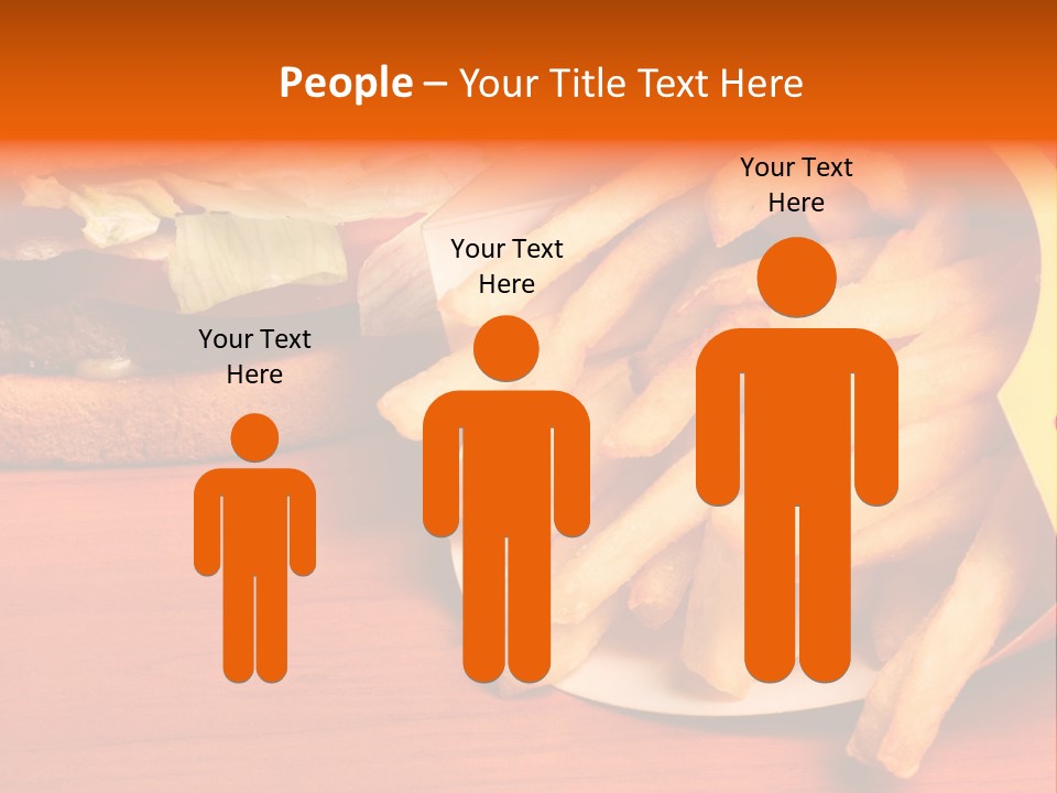 Hamburger Leaf Lettuce Prepared Potato PowerPoint Template