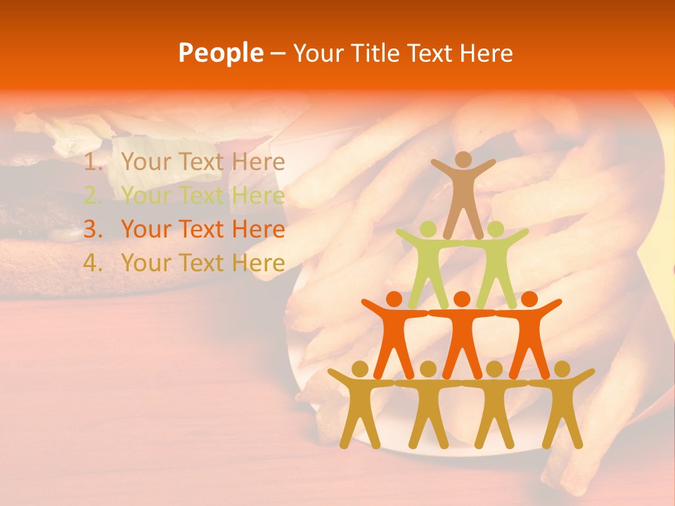 Hamburger Leaf Lettuce Prepared Potato PowerPoint Template