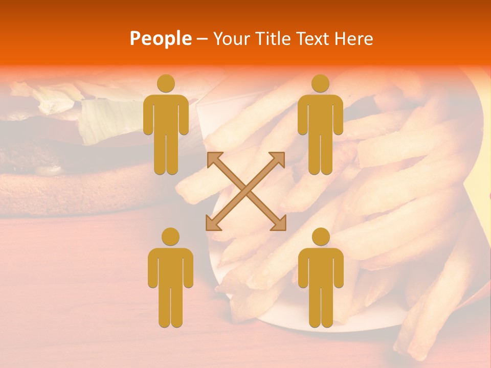 Hamburger Leaf Lettuce Prepared Potato PowerPoint Template