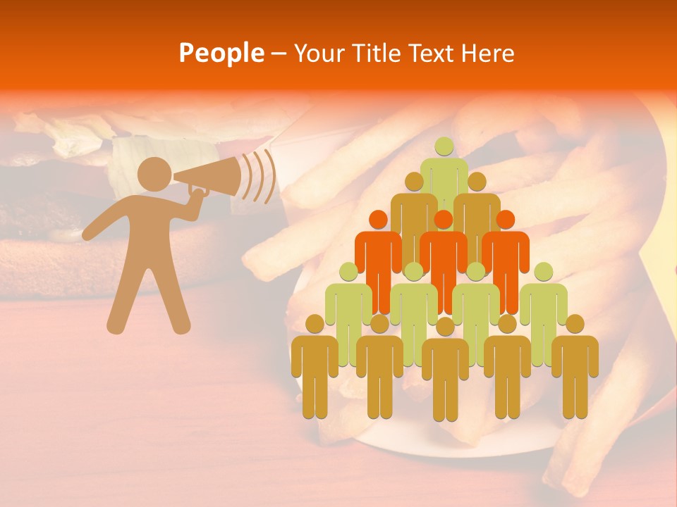 Hamburger Leaf Lettuce Prepared Potato PowerPoint Template