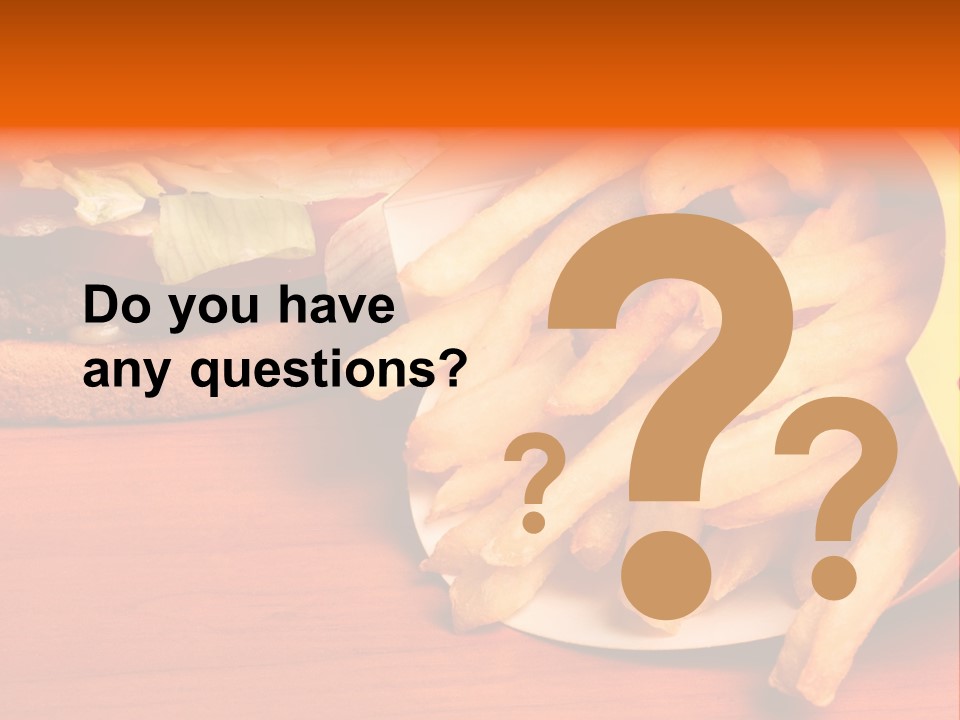 Hamburger Leaf Lettuce Prepared Potato PowerPoint Template