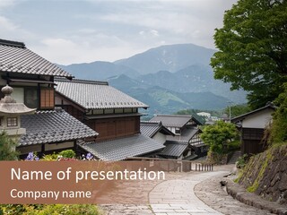 Tranquil Scene Famous Place Residential Structure PowerPoint Template