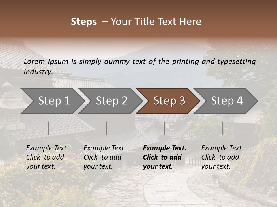 Tranquil Scene Famous Place Residential Structure PowerPoint Template