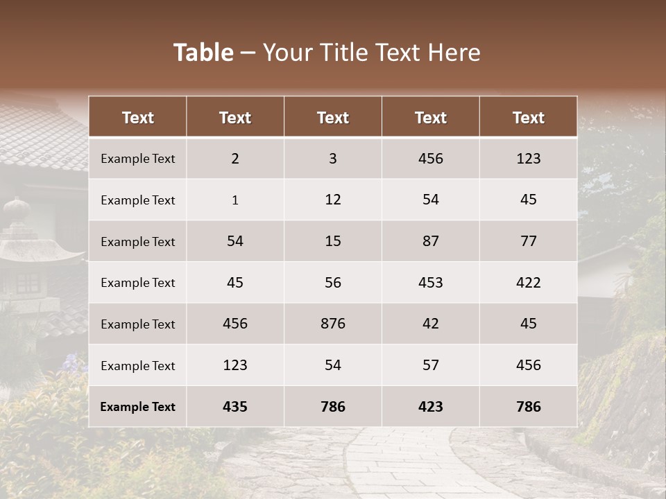 Tranquil Scene Famous Place Residential Structure PowerPoint Template