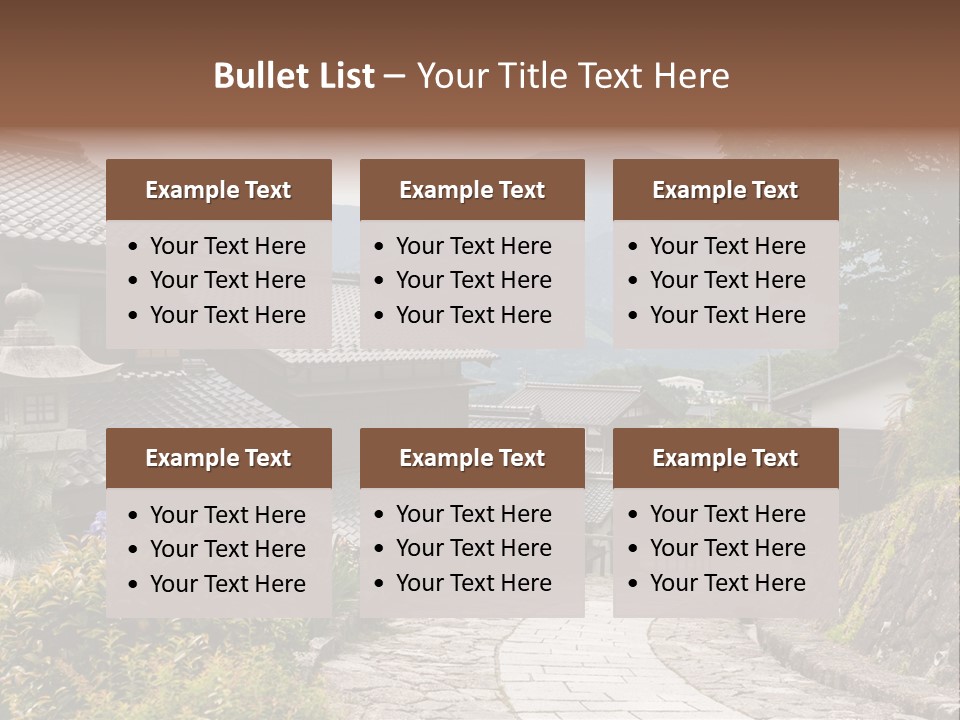 Tranquil Scene Famous Place Residential Structure PowerPoint Template