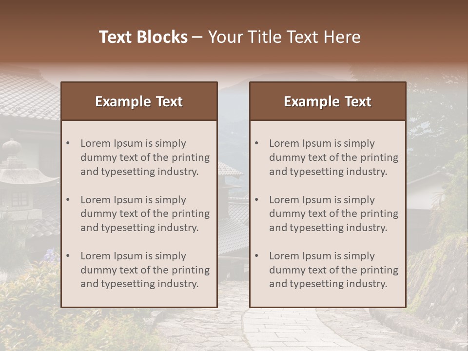Tranquil Scene Famous Place Residential Structure PowerPoint Template