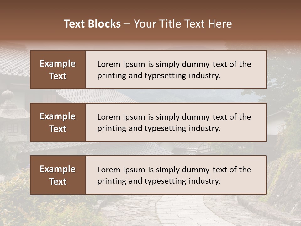 Tranquil Scene Famous Place Residential Structure PowerPoint Template