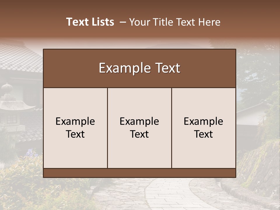 Tranquil Scene Famous Place Residential Structure PowerPoint Template