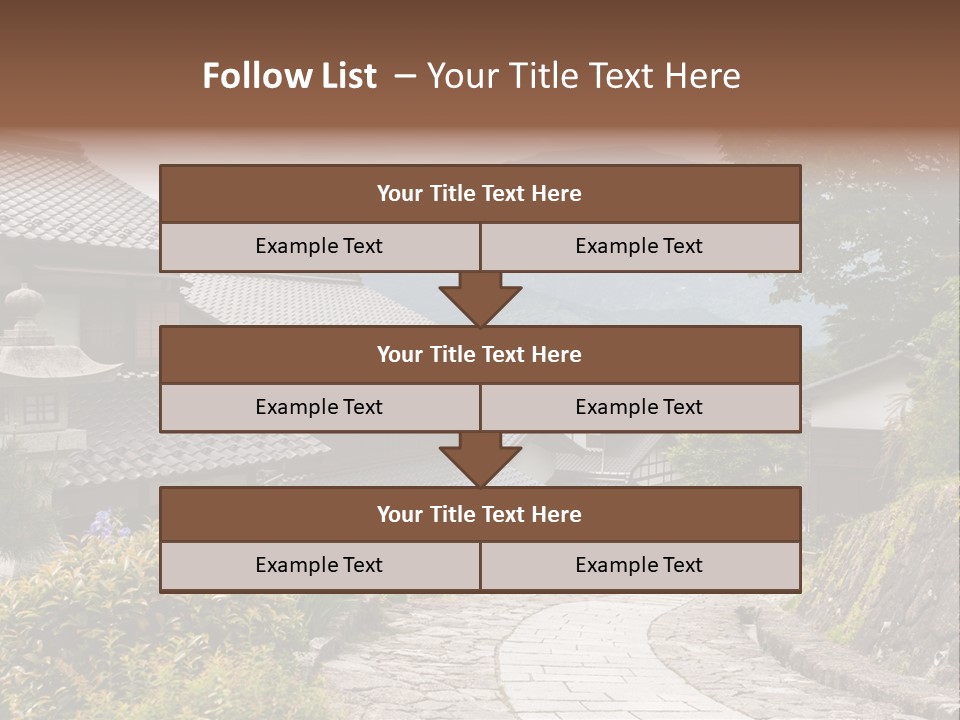 Tranquil Scene Famous Place Residential Structure PowerPoint Template