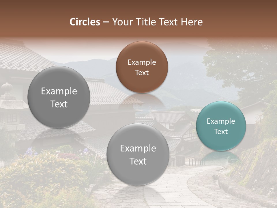 Tranquil Scene Famous Place Residential Structure PowerPoint Template
