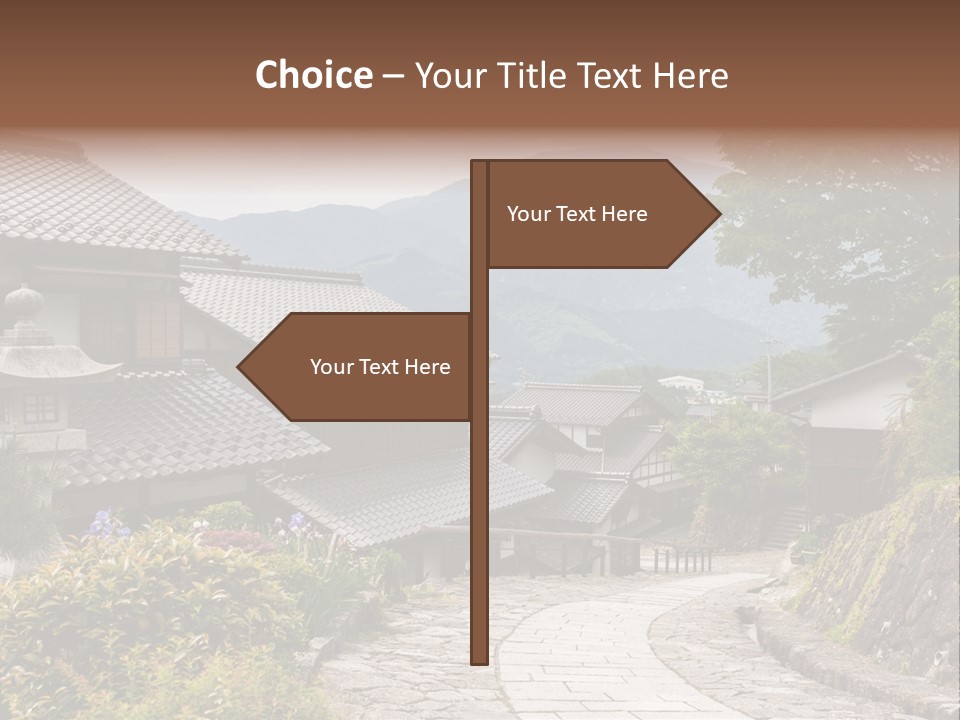 Tranquil Scene Famous Place Residential Structure PowerPoint Template