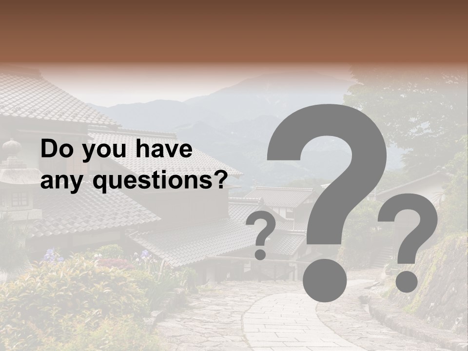 Tranquil Scene Famous Place Residential Structure PowerPoint Template