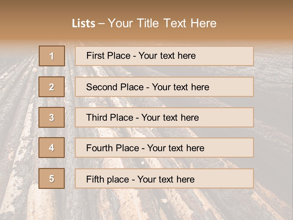 Timber Lumber Trunk Of Tree PowerPoint Template