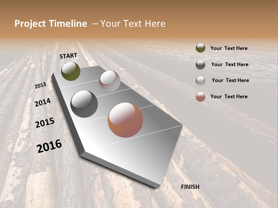 Timber Lumber Trunk Of Tree PowerPoint Template