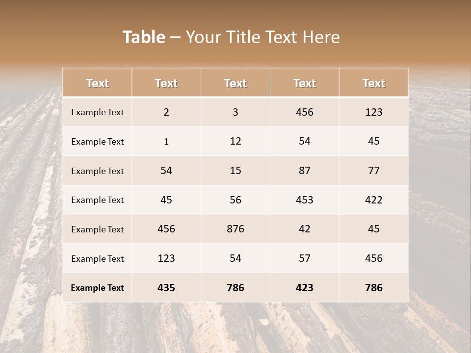 Timber Lumber Trunk Of Tree PowerPoint Template