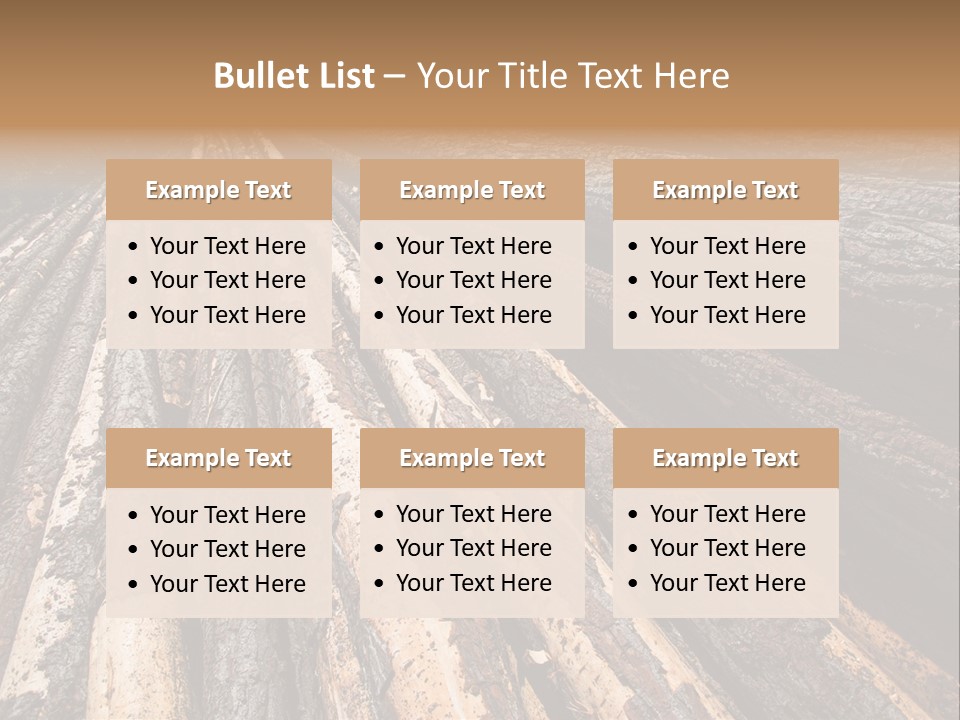 Timber Lumber Trunk Of Tree PowerPoint Template