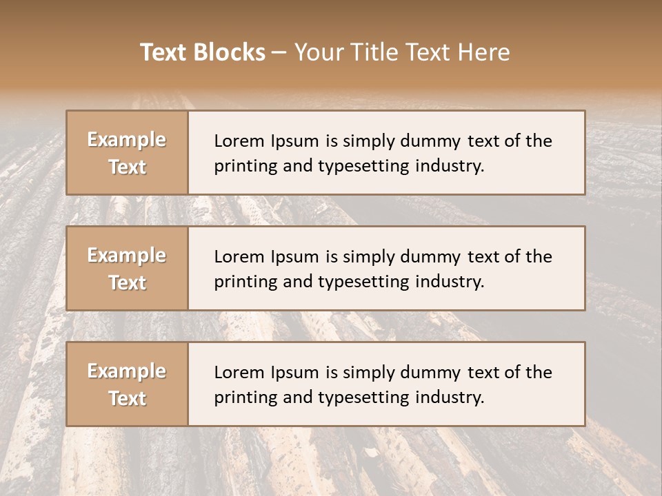 Timber Lumber Trunk Of Tree PowerPoint Template