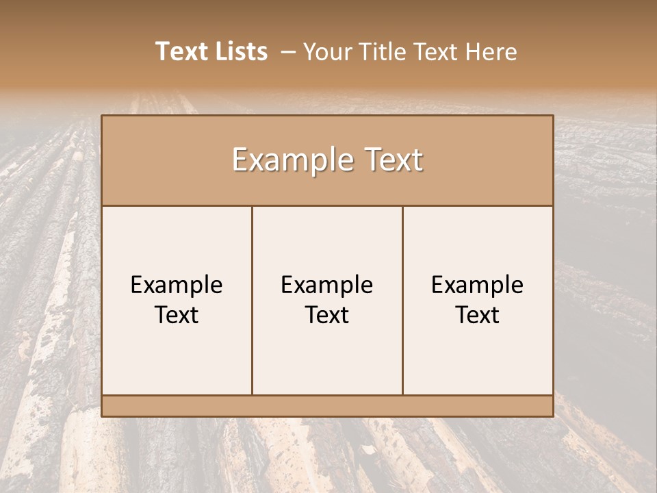 Timber Lumber Trunk Of Tree PowerPoint Template