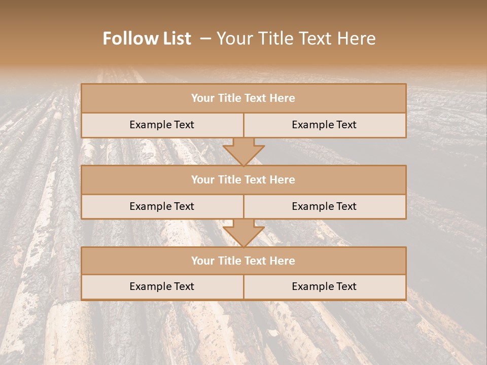 Timber Lumber Trunk Of Tree PowerPoint Template