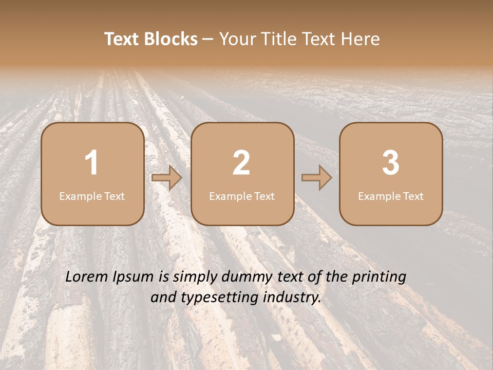 Timber Lumber Trunk Of Tree PowerPoint Template