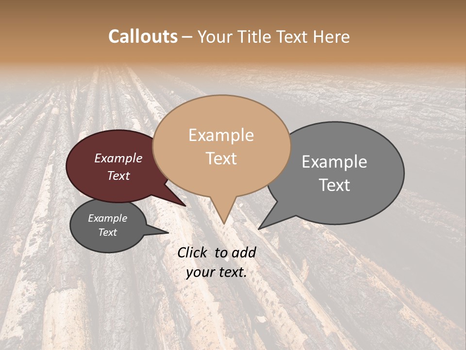 Timber Lumber Trunk Of Tree PowerPoint Template
