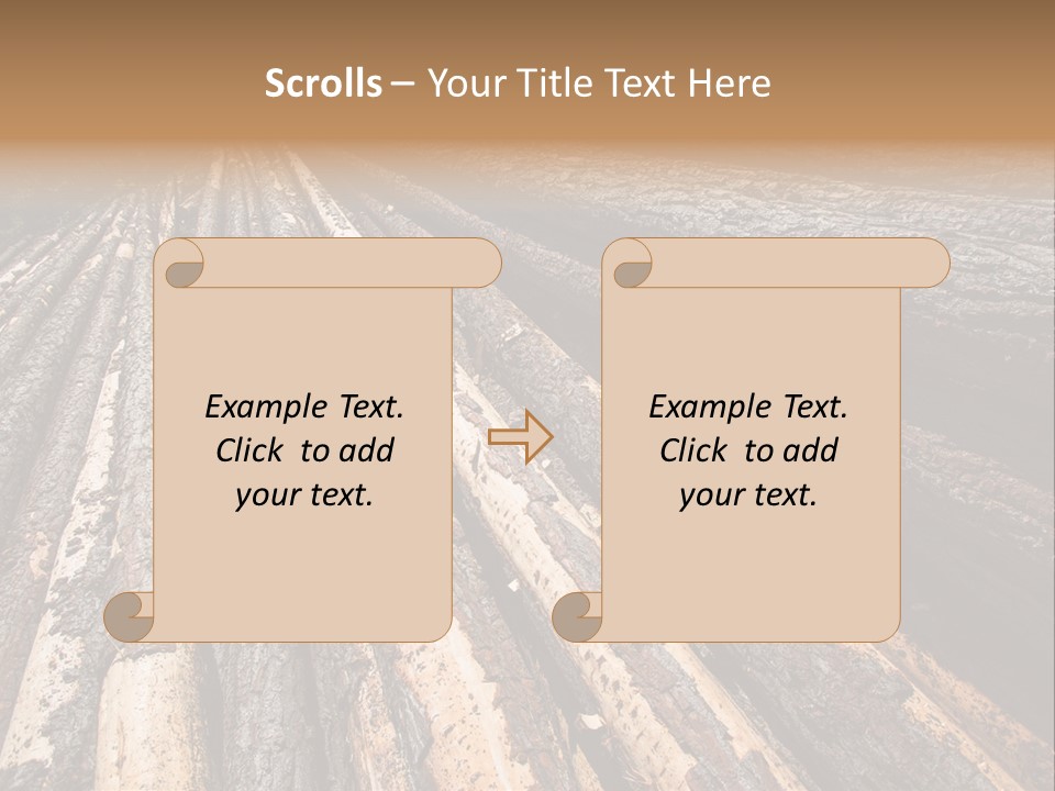 Timber Lumber Trunk Of Tree PowerPoint Template