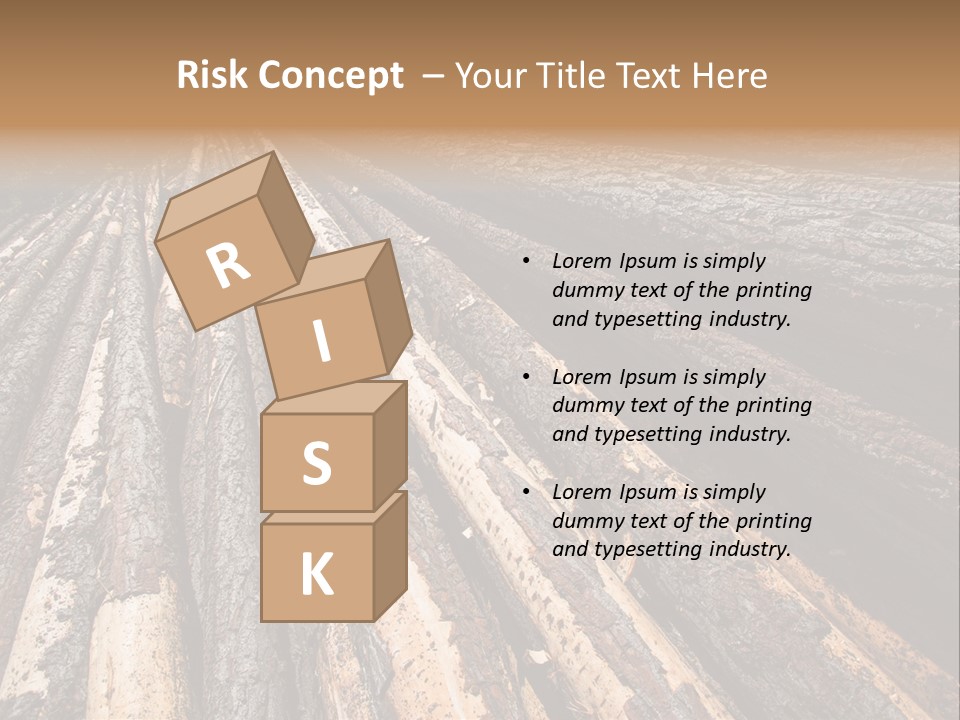 Timber Lumber Trunk Of Tree PowerPoint Template