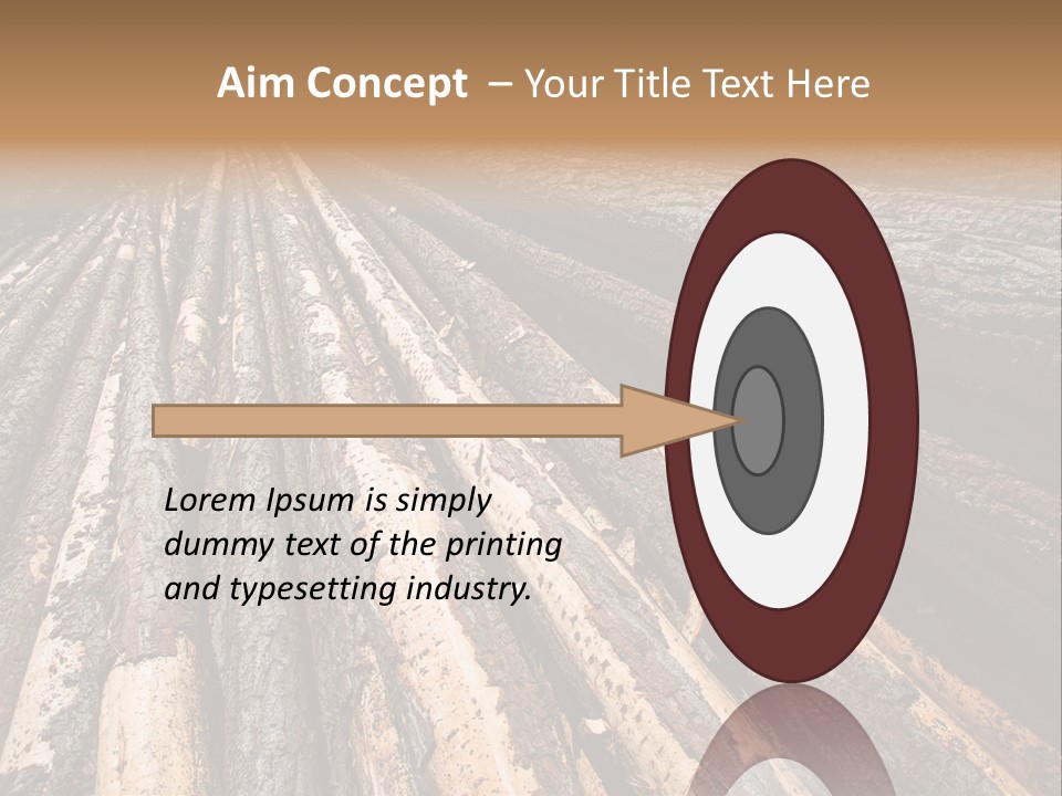 Timber Lumber Trunk Of Tree PowerPoint Template