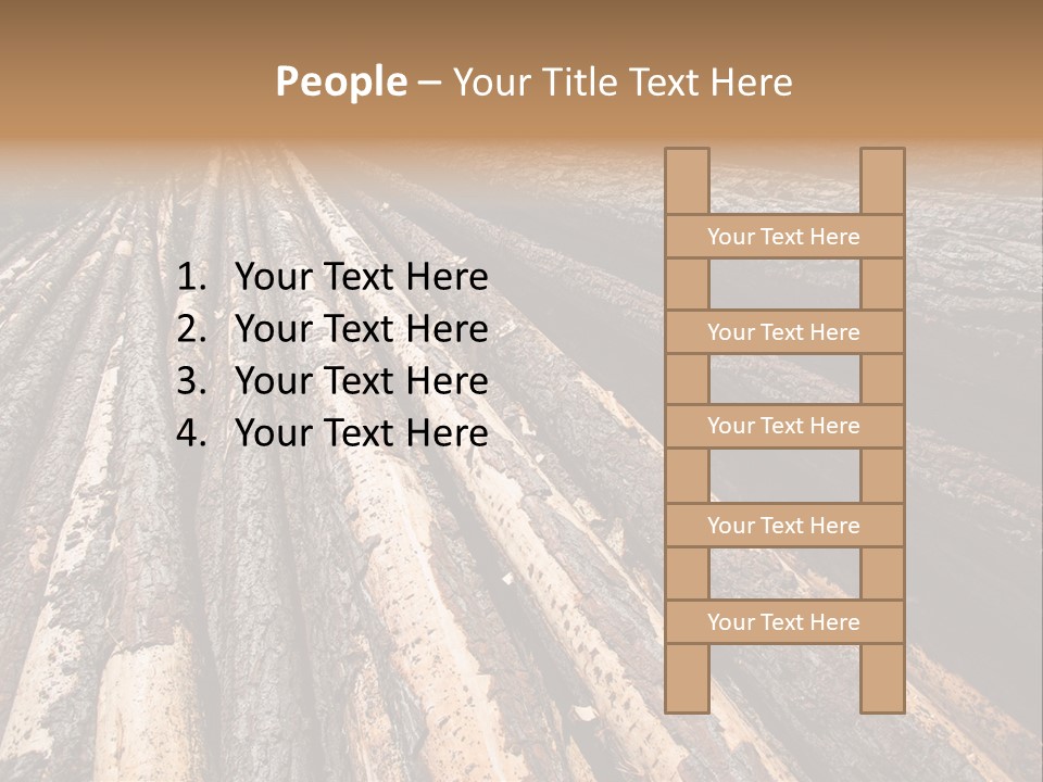 Timber Lumber Trunk Of Tree PowerPoint Template
