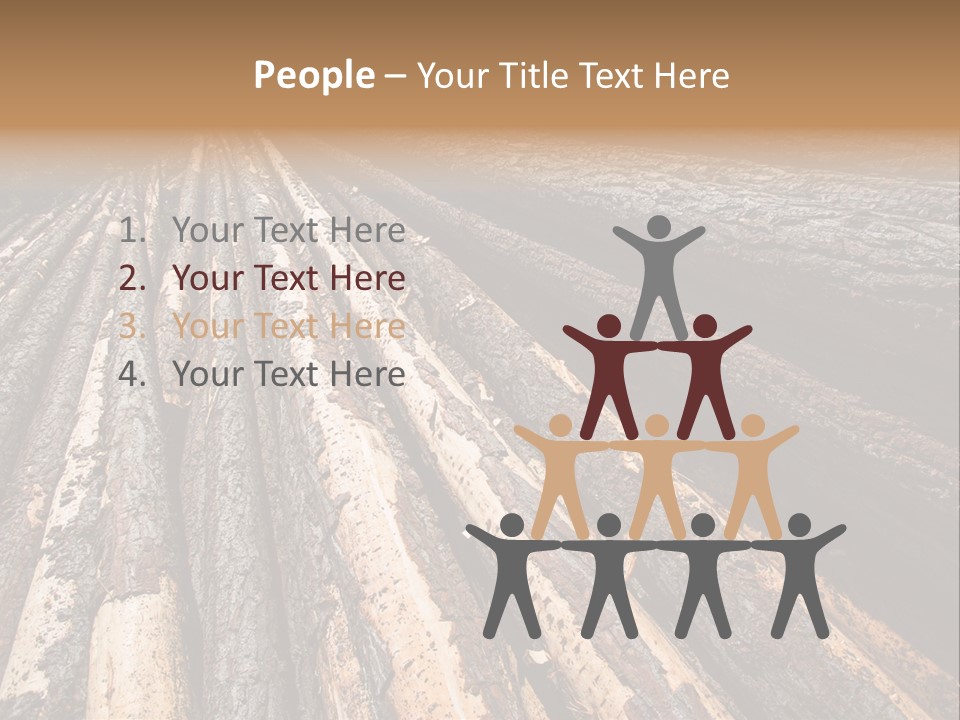 Timber Lumber Trunk Of Tree PowerPoint Template