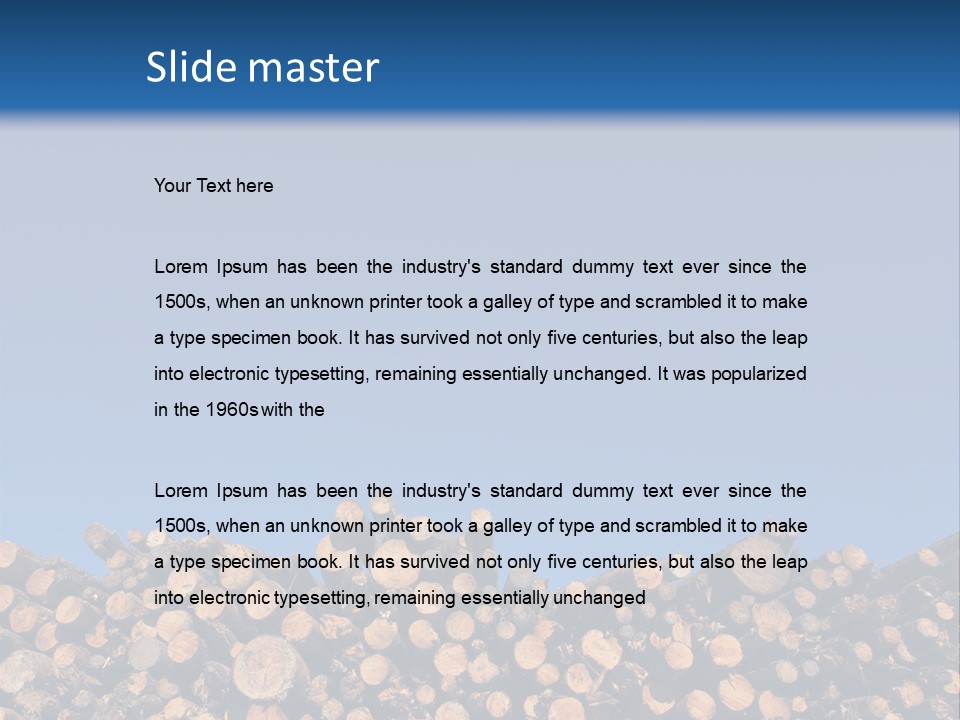 Green Hoop Pine Lumber PowerPoint Template