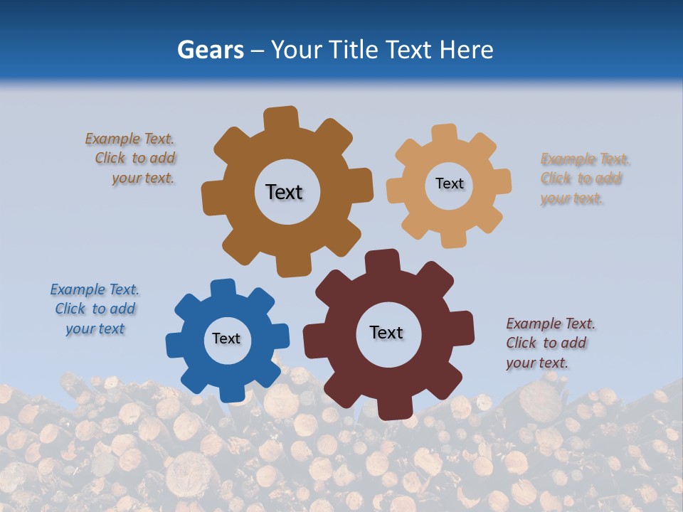 Green Hoop Pine Lumber PowerPoint Template