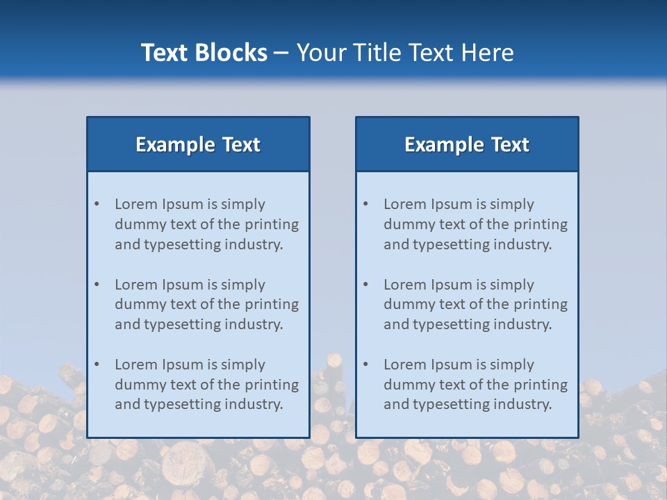 Green Hoop Pine Lumber PowerPoint Template