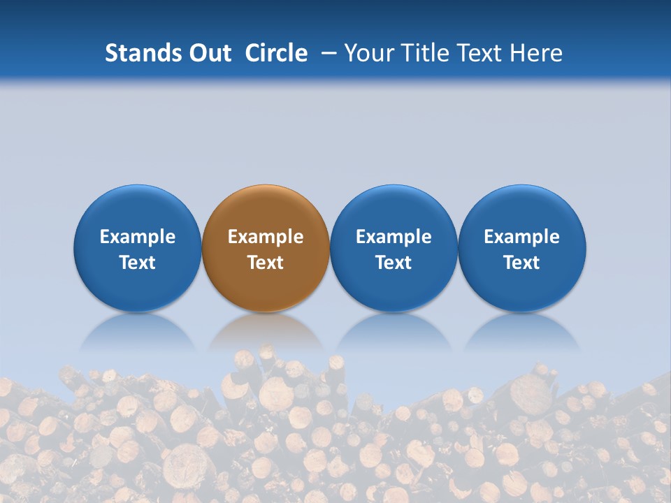 Green Hoop Pine Lumber PowerPoint Template