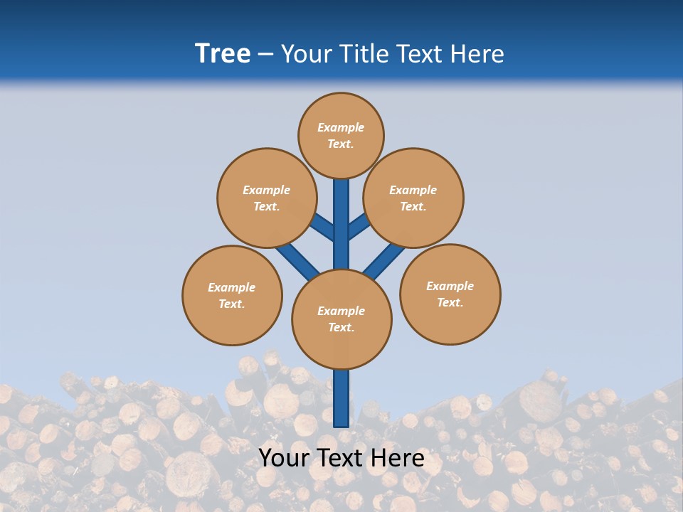 Green Hoop Pine Lumber PowerPoint Template