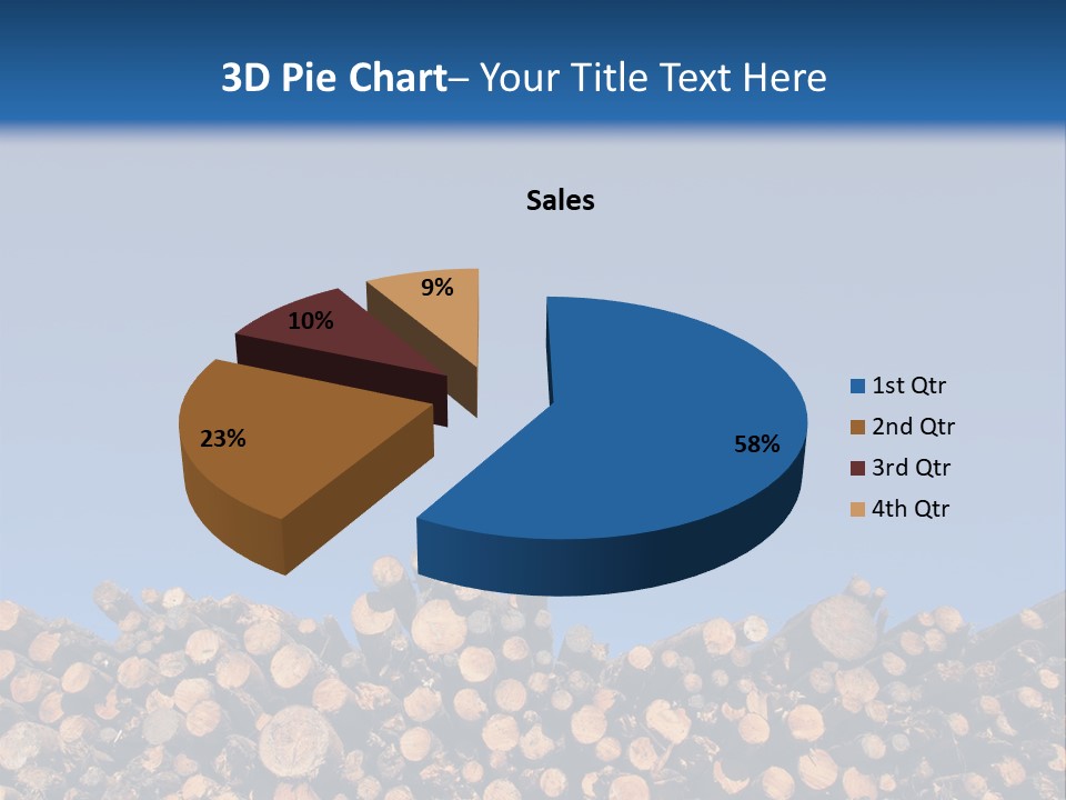 Green Hoop Pine Lumber PowerPoint Template