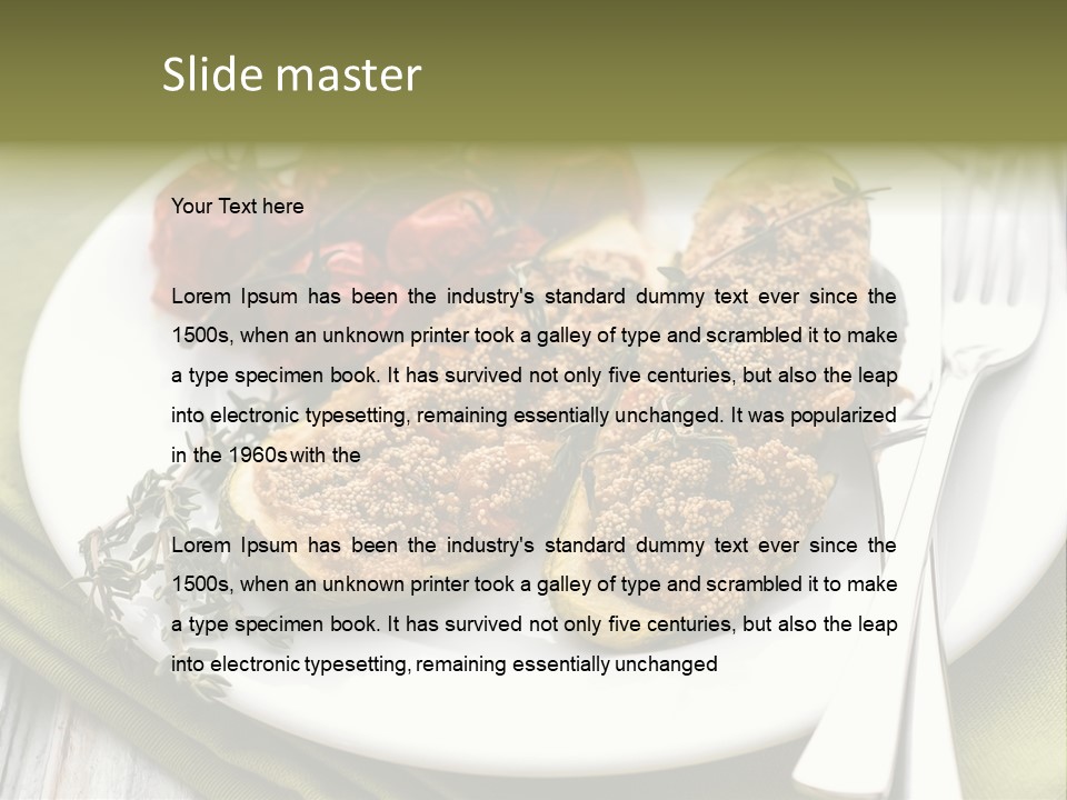 Healthy Stuffed Recipe PowerPoint Template