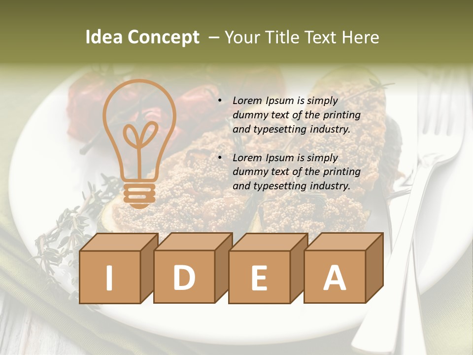 Healthy Stuffed Recipe PowerPoint Template