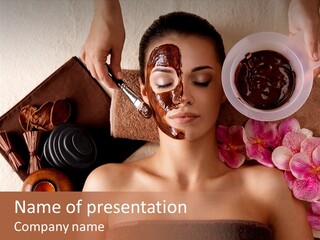 Facial Mask Spa Treatment Hot Stone PowerPoint Template